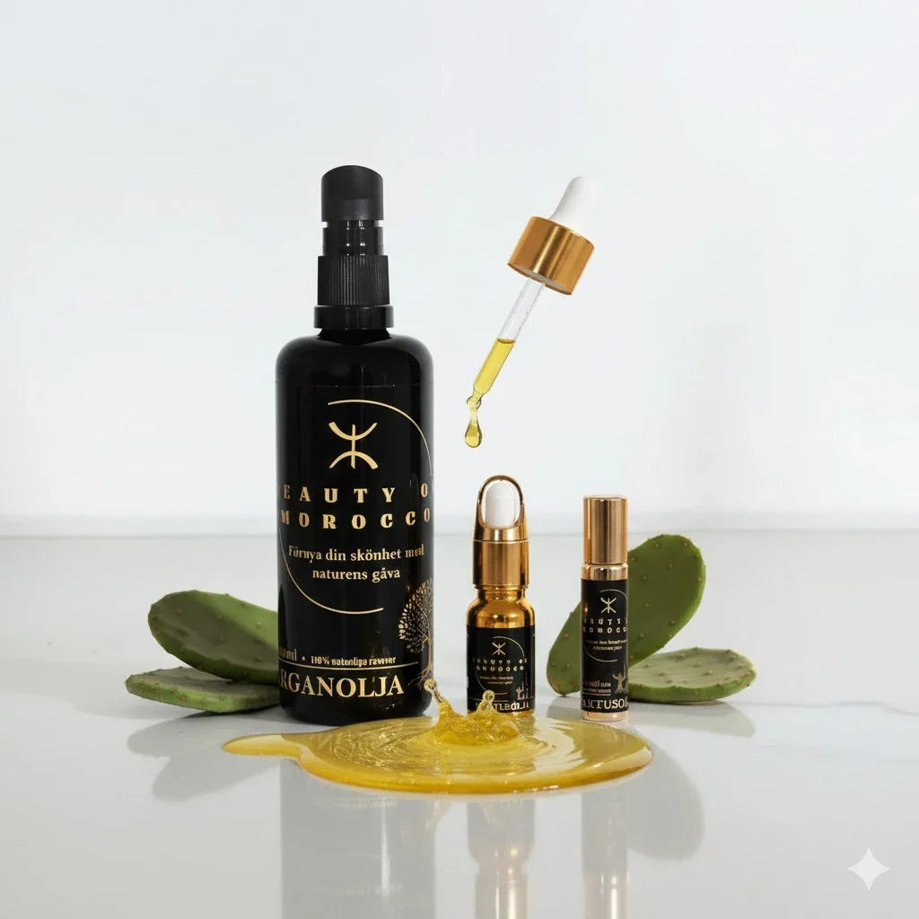 Naturlig hudvård med arganolja och kaktusolja för strålande hud