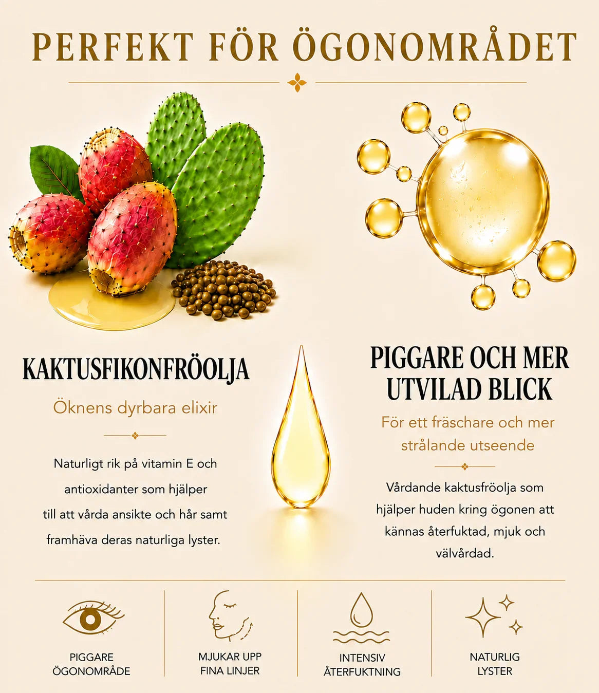 Kaktusolja Pipett/Roll-On – Ekologisk & Kallpressad Premiumolja