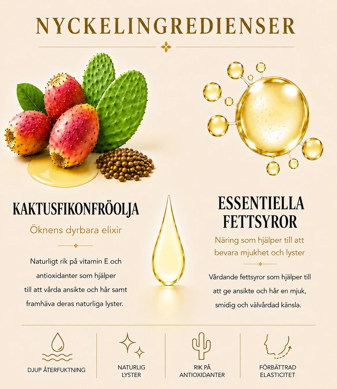 Kaktusolja Pipett/Roll-On – Ekologisk & Kallpressad Premiumolja