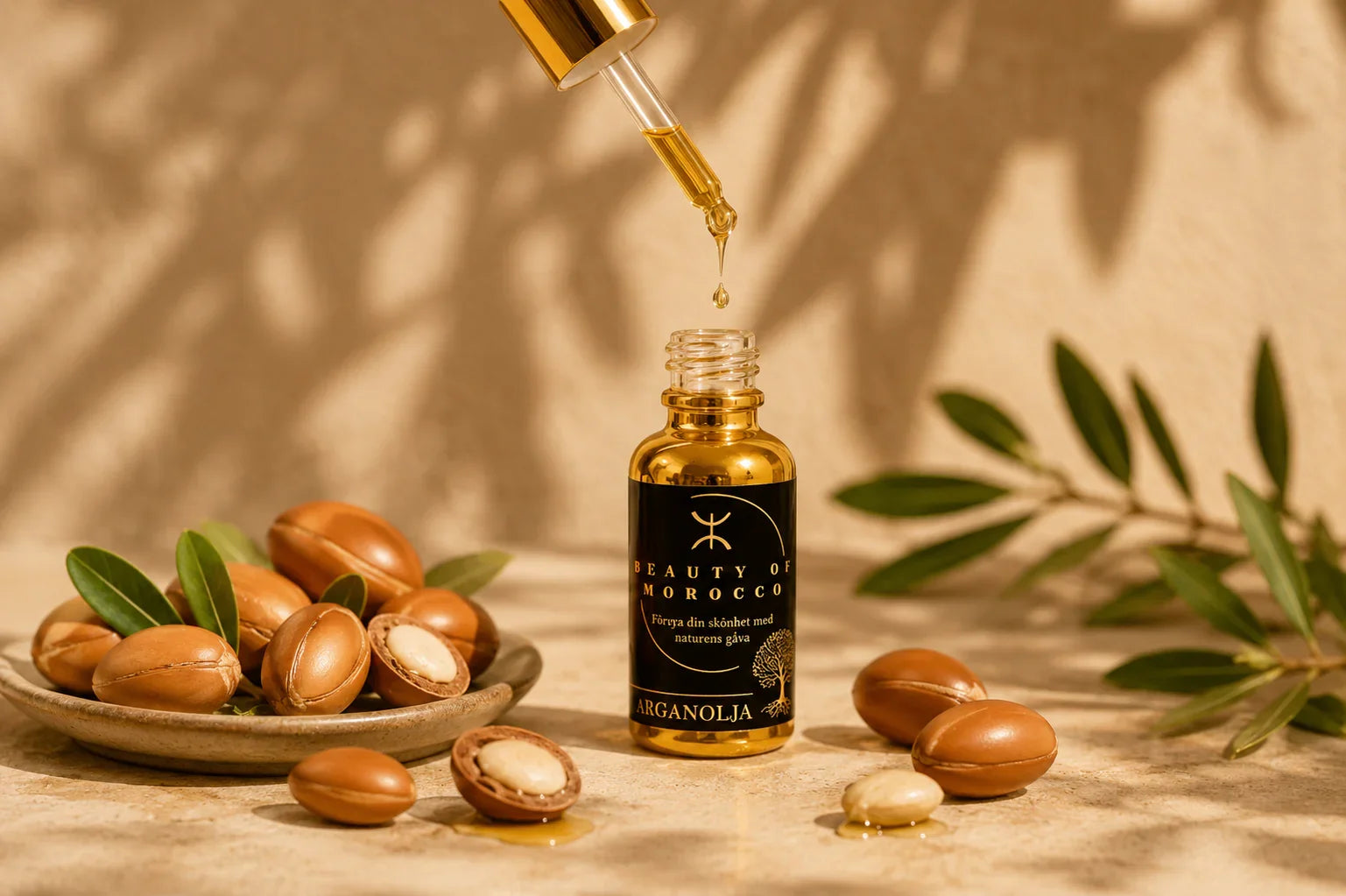 Arganolja Pump/Pipett – Ekologisk & Kallpressad Premiumolja